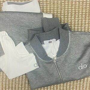 ALO Yoga Gray and White Jacket